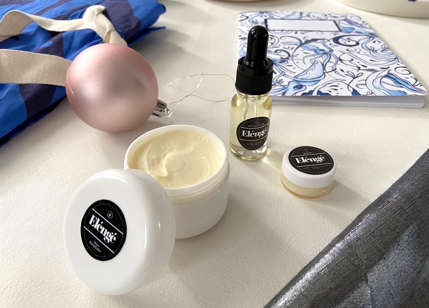 a selection of skincare products on a white background