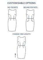 Design your own: Pencil Button-up Back-Bow Strap Dress - Image 9