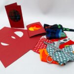 Fabric Scrap Card Making Kit - 5 Cards - Red