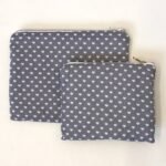 Grey Dotty Tablet case and travel pouch set