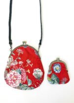 'Red Floral' Handbag + Purse Bundle