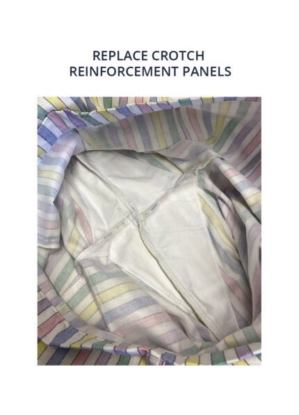 Replace crotch panels only - alteration to existing Emperor's garment