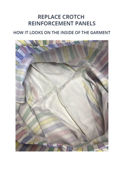 An inside view of the crotch reinforcement in your Emperor's garments.