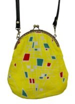 Yellow Abstract Cotton Handbag