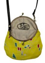Yellow Abstract Cotton Handbag - Image 2