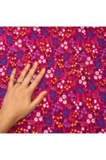 Fabric Ref 3518 - Floral Viscose Mix - Image 2