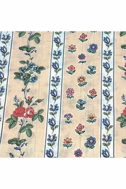 Fabric Ref 3843 - Panelled Floral Cotton