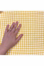 Fabric Ref 3847 - Yellow Gingham Cotton - Image 2