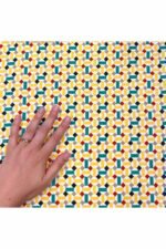 Fabric Ref 4047 - Geometric Crepe Viscose Mix - Image 2