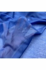 Fabric Ref 4111 - Blue Silk Cotton - Image 2