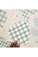 Fabric Ref 719 - Check Leaf Cotton - Image 2