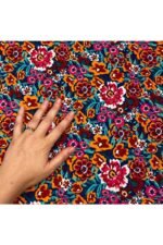 Fabric Ref 4473 - Floral Viscose Mix - Image 2