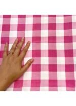 Fabric Ref 4841 - Check Crepe Satin - Image 2