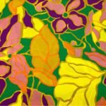 Fabric Ref 5163 - Abstract Floral Satin Mix