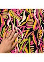 Fabric Ref 5221 - Floral Abstract Viscose - Image 2