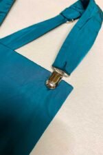 Teal Taffeta Dungarees - ref 36 - Resale item - Approx 12-14 - Image 5