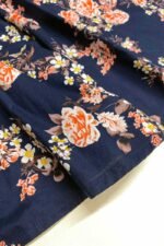 Navy Floral Skater Dress- ref 3 - Resale item - Approx 14-16 - Image 6