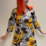 Yellow Flower Dress- ref 75 - Resale item - Approx 12-14