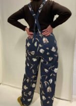 Navy Floral Dungarees - ref 38 - Resale item - Approx 12-14 - Image 2