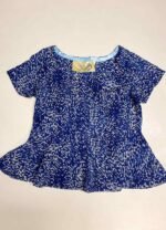 Blue Scale Peplum Crop-Top - ref 98 - Resale item - Approx UK 10-12