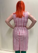 Pink Stipe Pencil Dress- ref 79 - Resale item - Approx 12-14 - Image 3