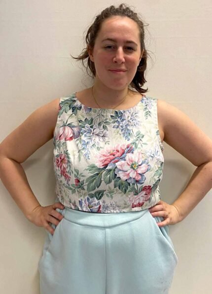 Floral Crop top- ref 71 - Resale item - Approx 14-16