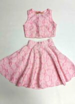 Pink Brocade Floral Two Piece - Ref 44 - Resale item - UK 6-8