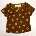 Brown Cotton Tee- ref 57 - Resale item - UK 6-8