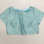 Blue Crosshatch Crop top- Ref 55 - Resale item - UK 6-8