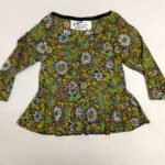 Floral Print Peplum Crop-Top - ref 97 - Resale item - Approx 10-12