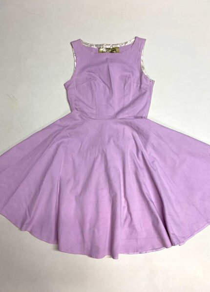 Lilac Skater Dress- ref 47 - Resale item - Approx 10-12