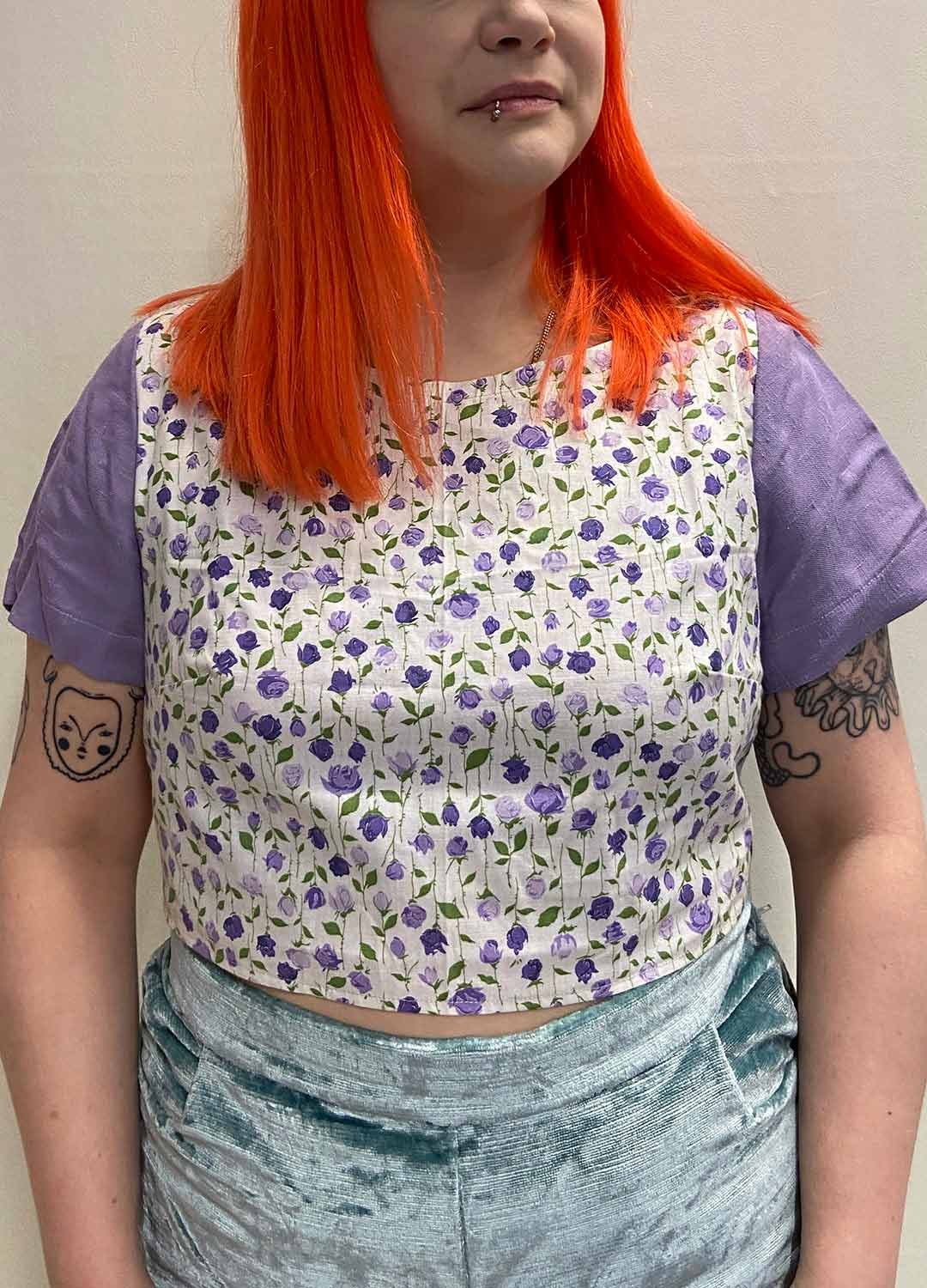 Mix and Match Purple Crop top- ref 58 - Resale item - Approx 12-14 Mix and Match Purple Crop top- ref 58 - Resale item - Approx 12-14 - Image 1