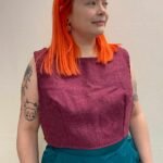 Berry Wool Crop top - ref 24 - Resale item - Approx 12-14