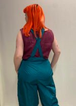 Teal Taffeta Dungarees - ref 36 - Resale item - Approx 12-14 - Image 3