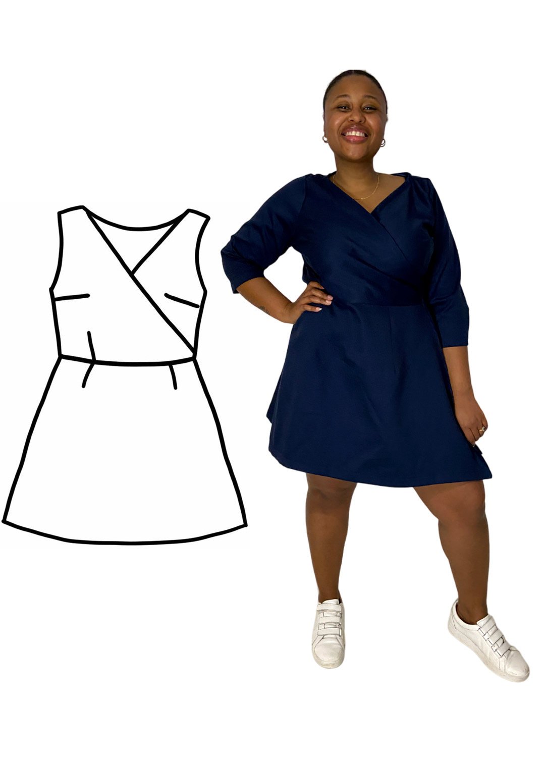 Design your own: A-line Wrapover Mini Dress Design your own: A-line Wrapover Mini Dress - Image 1