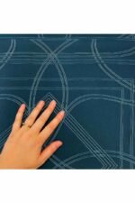 Fabric Ref 4663 - Abstract Geometric Satin Mix - Image 3