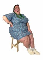 Blue vintage ditsy floral mini dress - ref 117 - Resale item - UK 30-32 - Image 2