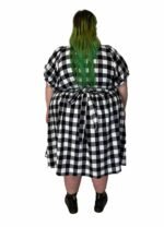 Monochrome gingham wrapover teadress - ref 131 - Resale item - UK 30-32 - Image 2