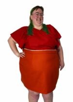 Red wrapover crop top - ref 139 - Resale item - UK 30-32