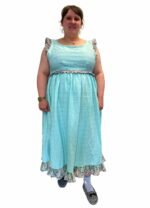 Blue Tea Dress - ref 105 - Resale item - Approx UK 18-20
