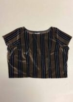 Brown Striped Crop Top - ref 109 - Resale item - Approx UK 18-20 - Image 2