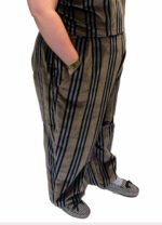 Brown Striped Trousers - ref 109 - Resale item - Approx 18-20 - Image 2