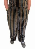 Brown Striped Trousers - ref 109 - Resale item - Approx 18-20