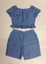 Geometric Blue Shorts Two Piece - ref 112 - Resale item - Approx UK 14-16