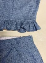 Geometric Blue Shorts Two Piece - ref 112 - Resale item - Approx UK 14-16 - Image 3