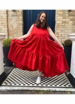 Design your own: Tiered Strap Button-up Trapeze Dress - Image 4