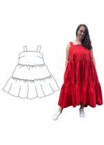 Design your own: Tiered Strap Button-up Trapeze Dress