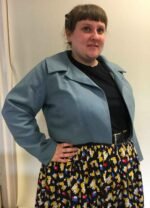 Blue Cropped Jacket - ref 157 - Resale item - Approx UK 18-20 - Image 2