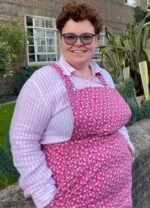 Pink ditsy floral wide leg Dungarees - ref 155 - Resale item - Approx 22-24