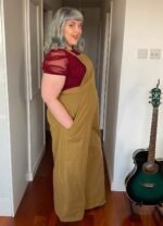 Green checked wide leg Dungarees - ref 154 - Resale item - Approx 18-20 - Image 2